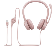 Logitech H390 różowy - 1110326 - zdjęcie 2